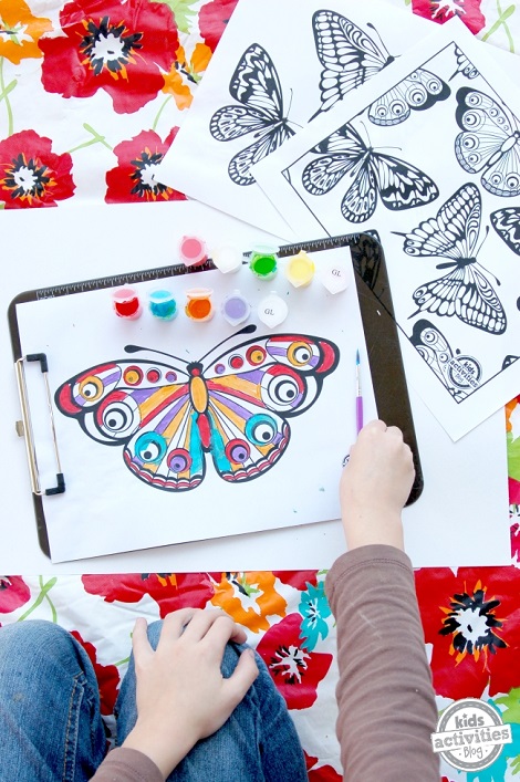 Dibujos de mariposas descargables para colorear