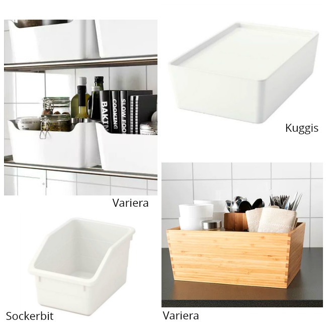Cajas de organización Ikea para armarios cocina